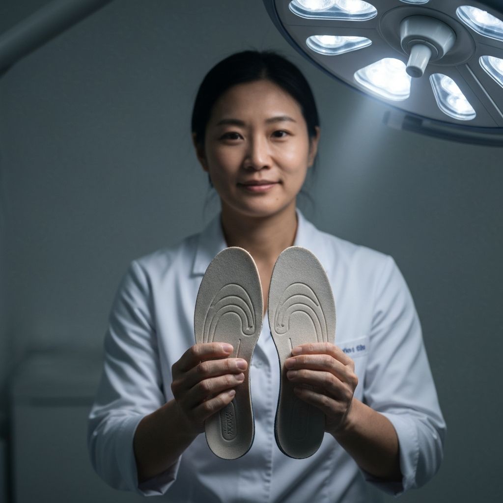 Custom orthotic insoles prescribed by podiatrist at General Foot Care clinic