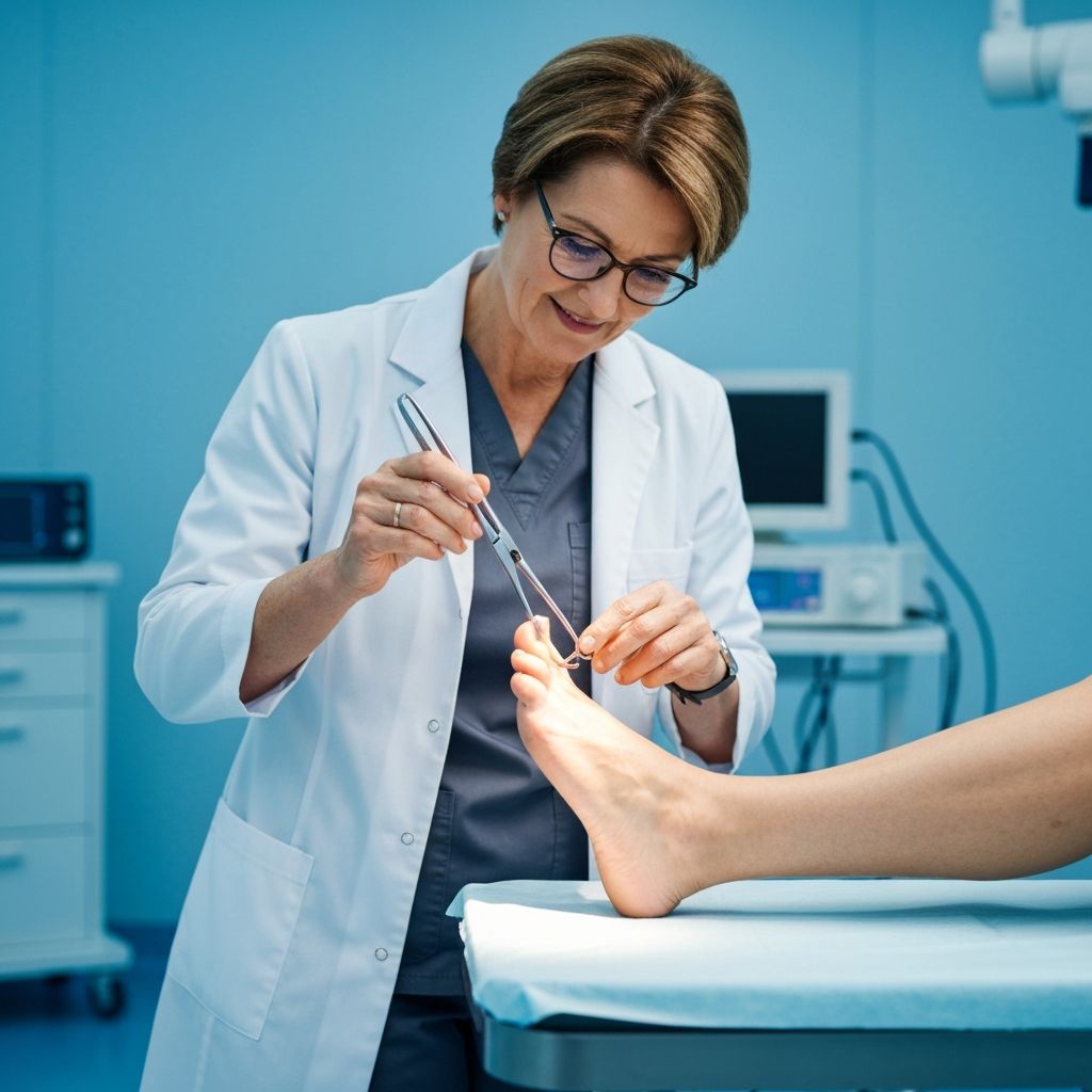 Podiatrist conducting biomechanical assessment for flat feet and overpronation diagnosis at General Foot Care clinic in Arnold, Nottingham