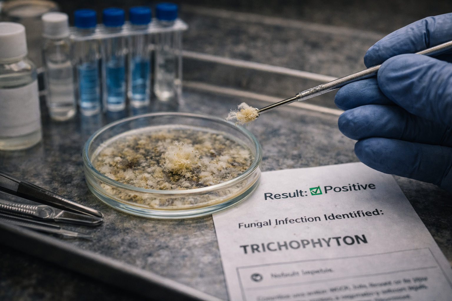 Accurate fungal nail sample being taken deep within the nail plate at General Foot Care Arnold