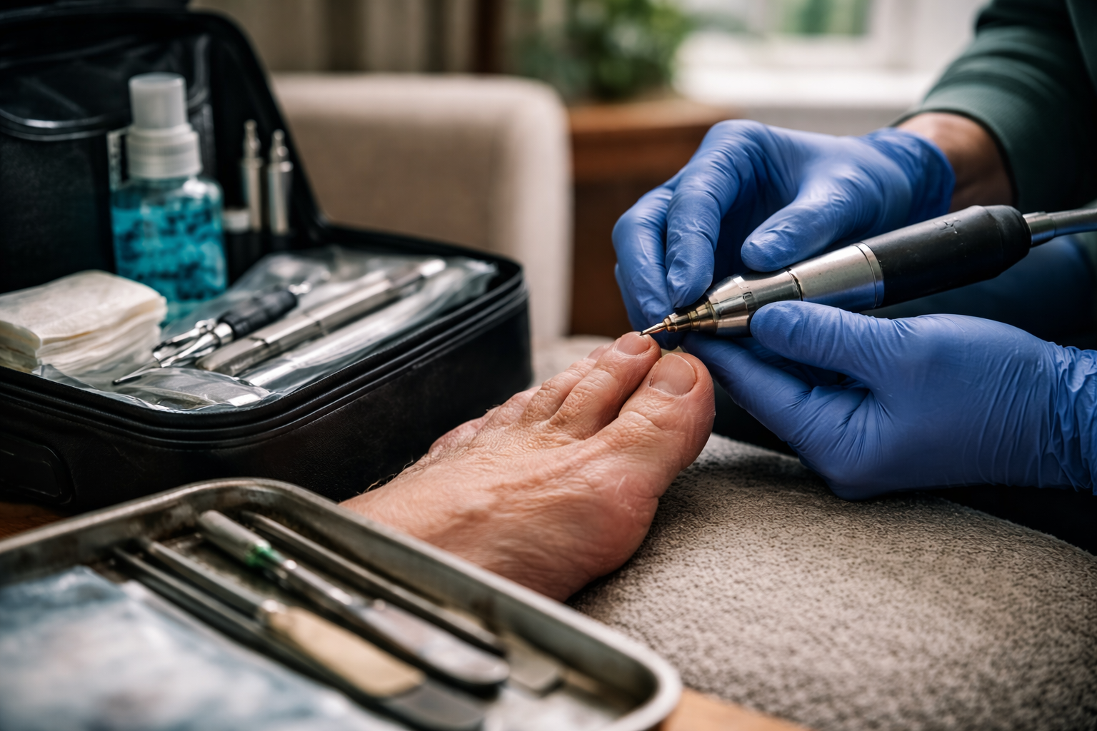 Mobile podiatry home visit service in Nottinghamshire
