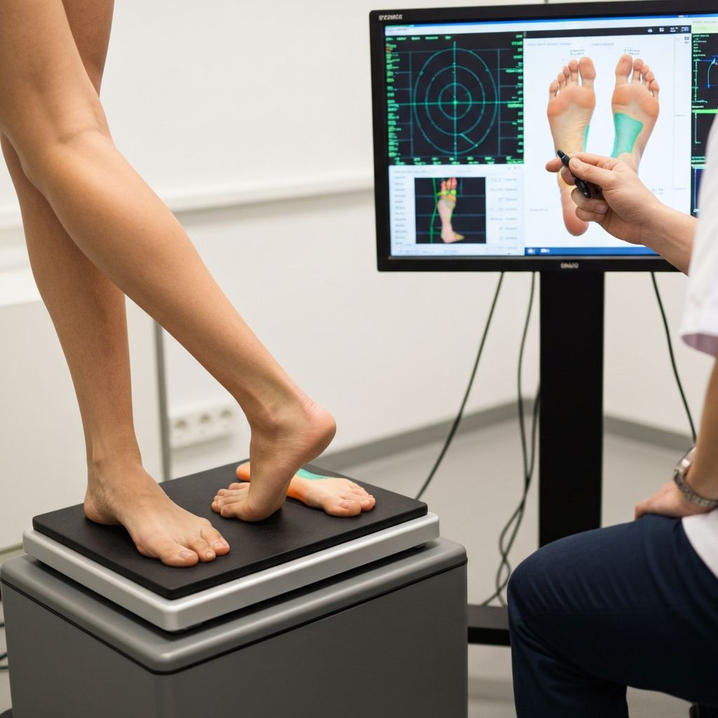 Advanced biomechanical assessment and pressure mapping for posture and alignment at General Foot Care clinic